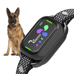 Collar inteligente de control de ladridos para perros con pantalla a color y dispositivo de entrenamiento con descarga eléctrica, material ABS negro - Product Image 5