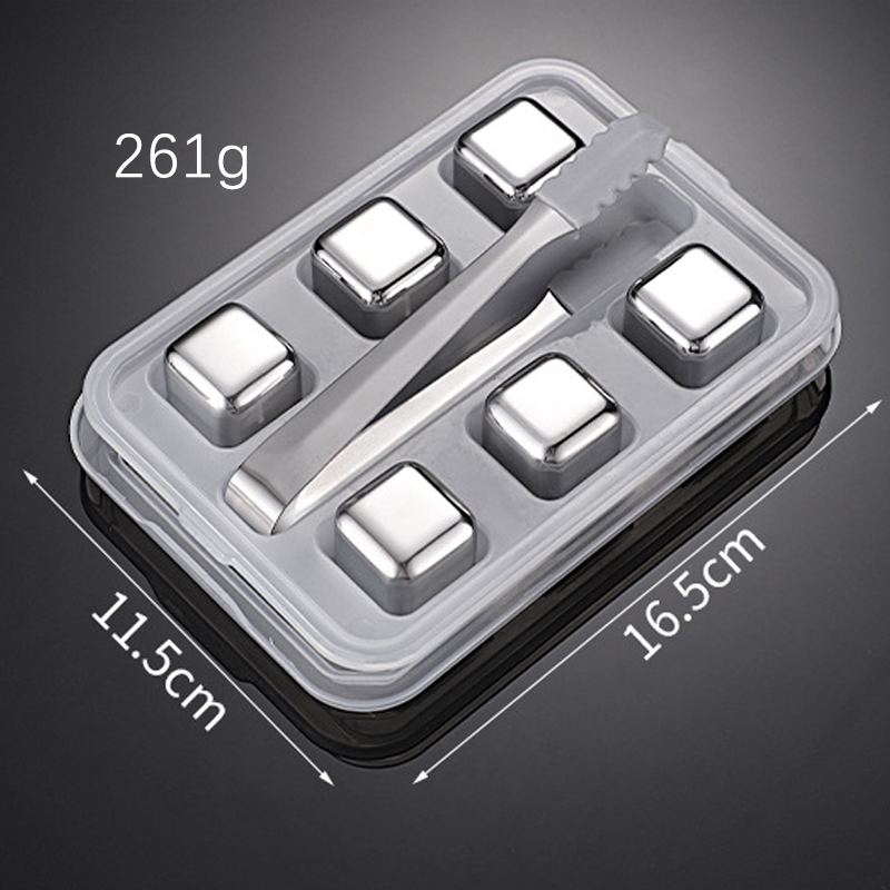 Silver 6 Pcs + Box + Tong