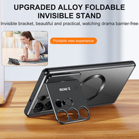 Coque de téléphone magnétique en alliage d'aluminium pour Samsung Galaxy S24 S23 S25 Ultra Metal Fragrance Foldable Bracket Back Cover