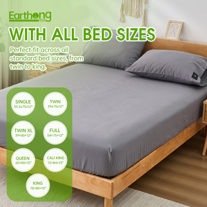 ملاءة سرير تأريض مبردة بالجملة من المصنع بمقاسات أمريكية مع 5% من ألياف الفضة لتعزيز الطاقة للتأريض - Product Image 4