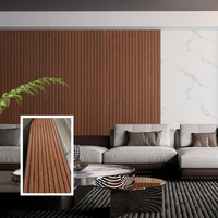Panneau mural et de plafond en PVC rainuré, imperméable, moderne, imitation bois, pour revêtement mural et de plafond, idéal pour l'intérieur des hôtels