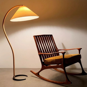 2021 nuovo Design Retro ombrello lampada da terra Nordic minimalista classico comodino pieghettato lampade angolari lampada pieghettata - Product Image 2