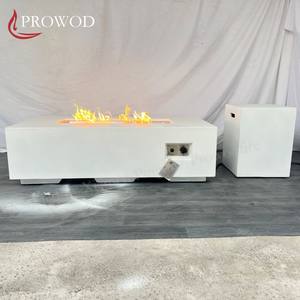 Ensembles de meubles d'<span class=keywords><strong>extérieur</strong></span> <span class=keywords><strong>Table</strong></span> <span class=keywords><strong>basse</strong></span> rectangulaire Cheminée à gaz en béton 65K BTUs Foyers à gaz propane naturel - Product Image 6