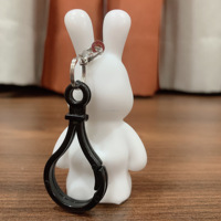 Meilleures ventes : Porte-clés DIY en résine faits main, figurines mignonnes Kawaii d'ours et de lapin, peinture animale pour Halloween et Thanksgiving