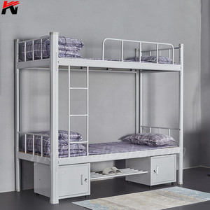 Lit superposé double en métal durable Kening 2020 pour dortoir avec escalier et armoire de rangement - Product Image 5