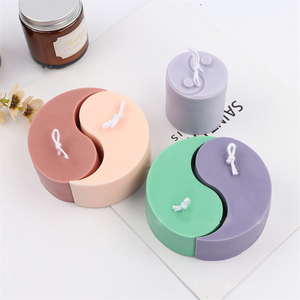 Candles Mold Tai Chi Yin Yang Candles Mold DIY Silicone Mold Decorative Luxury Home Decor Yin Yang Candles Mold