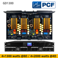 Amplificateur de puissance numérique 4 canaux GX1300 1300W à 8Ω 2000W à 4Ω avec technologie PCF pour systèmes Line Array et PA