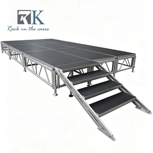 Plataforma de Escenario Portátil de Aluminio con Altura Ajustable para Eventos al Aire Libre - Product Image 1
