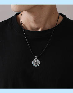 Merryshine 925 स्टर्लिंग चांदी मोती की माँ गोथिक pentacle बुतपरस्त स्टार पेंटाग्राम <span class=keywords><strong>witchcraft</strong></span> लटकन हार - Product Image 5