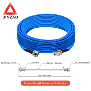 Wayiii tùy chỉnh rg402 fep N nam N nữ thép không gỉ 6GHz lò vi sóng thông tin liên lạc cáp đồng trục lắp ráp cáp dây - Product Image 6