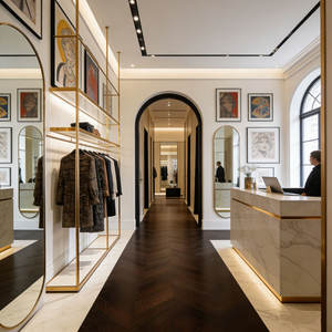 Conception de boutique de vêtements de petite taille, design d'intérieur de magasin de vêtements, conception de comptoir de caisse pour boutique de vêtements - Product Image 1