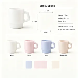 Taza de Té y Café de Vidrio Borosilicato de Alta Calidad con Asa, Diseño Clásico, Apta para Lavavajillas, Regalo Empresarial, Personalizable - Product Image 6