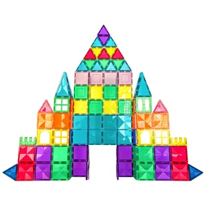 Mainan blok edukasi anak-anak, mainan ajaib berlian baru blok magnetik untuk anak-anak 24 buah