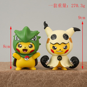 Action Figure <span class=keywords><strong>3D</strong></span> <span class=keywords><strong>Anime</strong></span> Cartoon Poke Mon Pika Charmander Gengar, Modellino in PVC Fatto a Mano, Decorazione per Auto, Ornamento da Collezione - Product Image 3