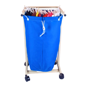 洗濯用ハンパーバッグ,環境にやさしいヘビーデューティポリエステルスクエアボトム織り折りたたみ式汚れリネン - Product Image 2