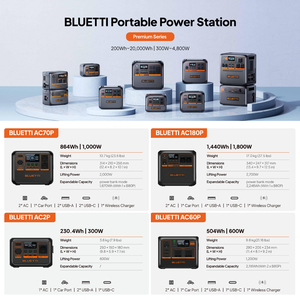 Generador Solar <span class=keywords><strong>Bluetti</strong></span> con Enchufe EU/AU/US/NG/BR, Estación de Energía con Batería de Litio, 1000W, 2000W, 2400 Vatios, 3000W, 110V, 230V, con Panel Solar - Product Image 2