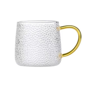 Taza de vidrio martillado con asa de color y diseño de frutas, para té y café, estilo oriental simple para adultos, ideal para el té de la tarde. - Product Image 5