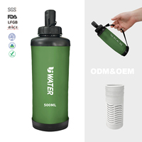 Sac à eau en TPU pliable portable pour l'extérieur, la filtration de l'eau peut être directement potable, essentielle pour la randonnée de survie