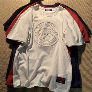 FLOWORA OEM T-shirt Homme en Coton à Col Rond avec Logo 3D Réfléchissant, Impression à l'Écran et Gaufrage, 280GSM, Logo Personnalisé, Design de Mode - Product Image 5