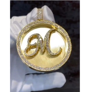Premium Quality Hip Hop Diamond Pendant with <b>Chain</b> Jewelry for <b>Rapper</b> Inspired Party and Club Wear Available At Wholesale Price - Product Image 1