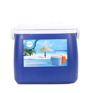 Orange Custom Logo OEM Injektion geschenk Mobiles Picknick Kleines Mittagessen Wasser 8L PU Schaum kühlbox mit Trage gurt