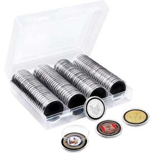 Bulk Transparent Acrylic Custom Logo Coin Capsule Holder Dustproof Storage <b>Box</b> for Coin <b>Collection</b> - Product Image 1