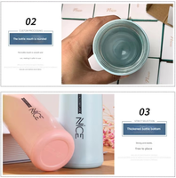 Fabricant pas cher créatif 400ml randonnée Sport de plein air eau chaude et froide enfants école mignon cadeau bouteille d'eau en verre