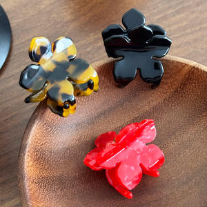 DOWELL venta al por mayor 3cm Mini tamaño pequeño niñas dulce flor acetato personalizado lindo niños pinzas para el cabello garras - Product Image 3