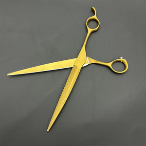 Tijeras doradas de 7 pulgadas para peluquería canina, tijeras de belleza profesionales de acero inoxidable 440C - Product Image 3