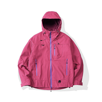 Veste d'hiver unisexe pour l'extérieur, épaisse, 100% polyester, coupe-vent, imperméable, à capuche, fermeture éclair réversible 3 en 1