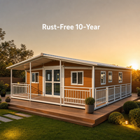 Maison modulaire extensible à toit incliné en bois, 5 chambres, grande terrasse, maisons préfabriquées pour Airbnb, glamping, complexe hôtelier