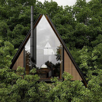 Nouvelle conception de maison capsule spatiale préfabriquée de luxe pour hôtel-resort, cabine mobile avec matériaux haute résistance et chauffage au graphène