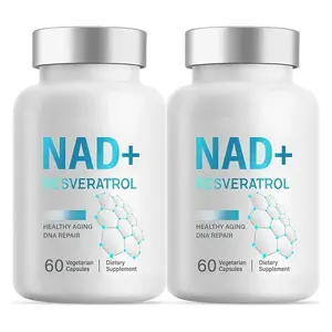 Pure resveratrol nicotinamid mononucleotide booster dietary supplements nad capsules anti-aging gmp certified