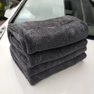 Edgeless Microfiber 1200 1400 Gsm Wash Car Care Microfibre Detailing Auto Micro Fiber Cloths Cleaning Twisted Loop Drying Towels