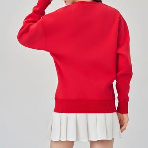 Jersey transpirable de mezcla de algodón básico unisex, Sudadera estampada con cuello redondo y hombros caídos, manga larga, Otoño/Invierno, Primavera - Product Image 2