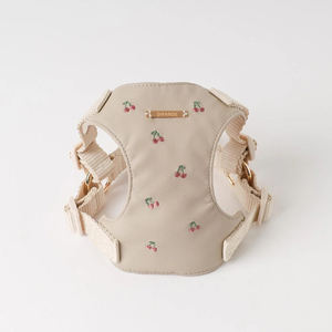 Sevimli işlemeli köpek koşum ayarlanabilir pembe naylon evcil hayvan yeleği yumuşak örgü koşum küçük köpekler ve kediler için - Product Image 5