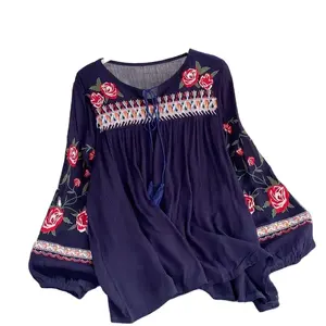 Sundress Embroidery Summer Women Mini Black Casual Bohemian