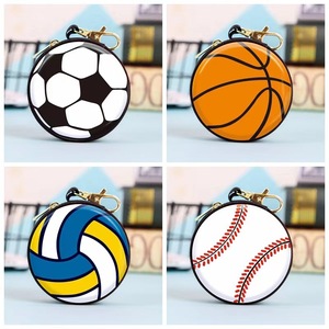 Portachiavi per la promozione del piccolo portafoglio a forma di palla creativo a forma di palla portachiavi con Design di pallavolo da calcio - Product Image 5
