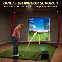 Filet d'entraînement de golf 10x8 pieds en fibre de verre/polyester pour simulateur de swing, utilisation intérieure/extérieure