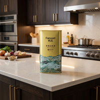 Bidons en fer blanc de 1L de qualité alimentaire avec impression de logo personnalisé, conteneurs vides pour huile de lin, huile de camélia et huiles mélangées