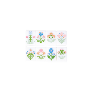 Jeu de tuiles de mahjong américain en acrylique floral pastel macaron, tuiles de mahjong gravées mignonnes à une seule couche, jeu de divertissement intérieur - Product Image 6