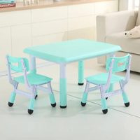 Ensemble de bureau et chaise pour enfants de la maternelle, meubles de classe, table et chaise rectangulaires en plastique pour enfants de l'école, à prix abordable, à vendre