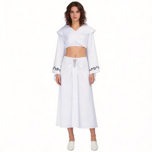 Conjunto de Disfraz de Cosplay de Padm, Reina Blanca Amidala, para Halloween, Actuaciones Escénicas, Traje para Mujer Adulta, Top, Falda y Capa - Product Image 2