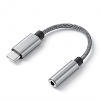 Adaptador de Audio Tipo C a 3.5mm con DAC ALC5686, Decodificación sin Controladores UAC2.0 de 32bit/384kHz, Convertidor de Auriculares USB-C Trenzado OEM