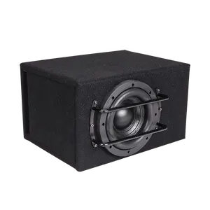 JLD音频6.5英寸通风有源低音炮外壳定制汽车音频低音炮盒单6.5 ”，带汽车放大器