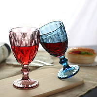 Verres à Eau et à Vin Bleus Ambrés Vintage Colorés, Gobelets Verts – Prix de Gros Pas Cher pour Mariages