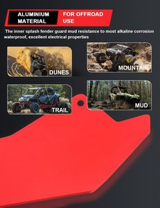 NEWWIND Garde-boue intérieur rouge garde-boue garde-boue protecteur Buggy garde-boue pour <span class=keywords><strong>Polaris</strong></span> ATV/UTV RZR pièces Kit de carrosserie - Product Image 5