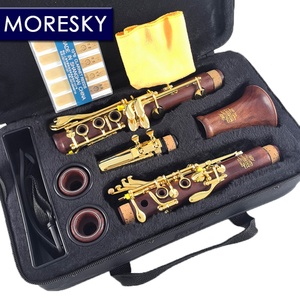 Clarinete MORESKY de 17 llaves en Do, de madera de palisandro y mopa, con llaves doradas, modelo MC683 - Product Image 3