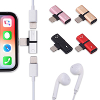 Adaptador de doble luz 2 en 1, divisor de auriculares, cable convertidor AUX de carga de Audio