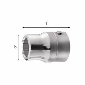 Douille Usag 3/4 pouces, embout hexagonal polygonal de 34 mm, qualité industrielle, L 59 mm, B 48,5 mm - Product Image 1